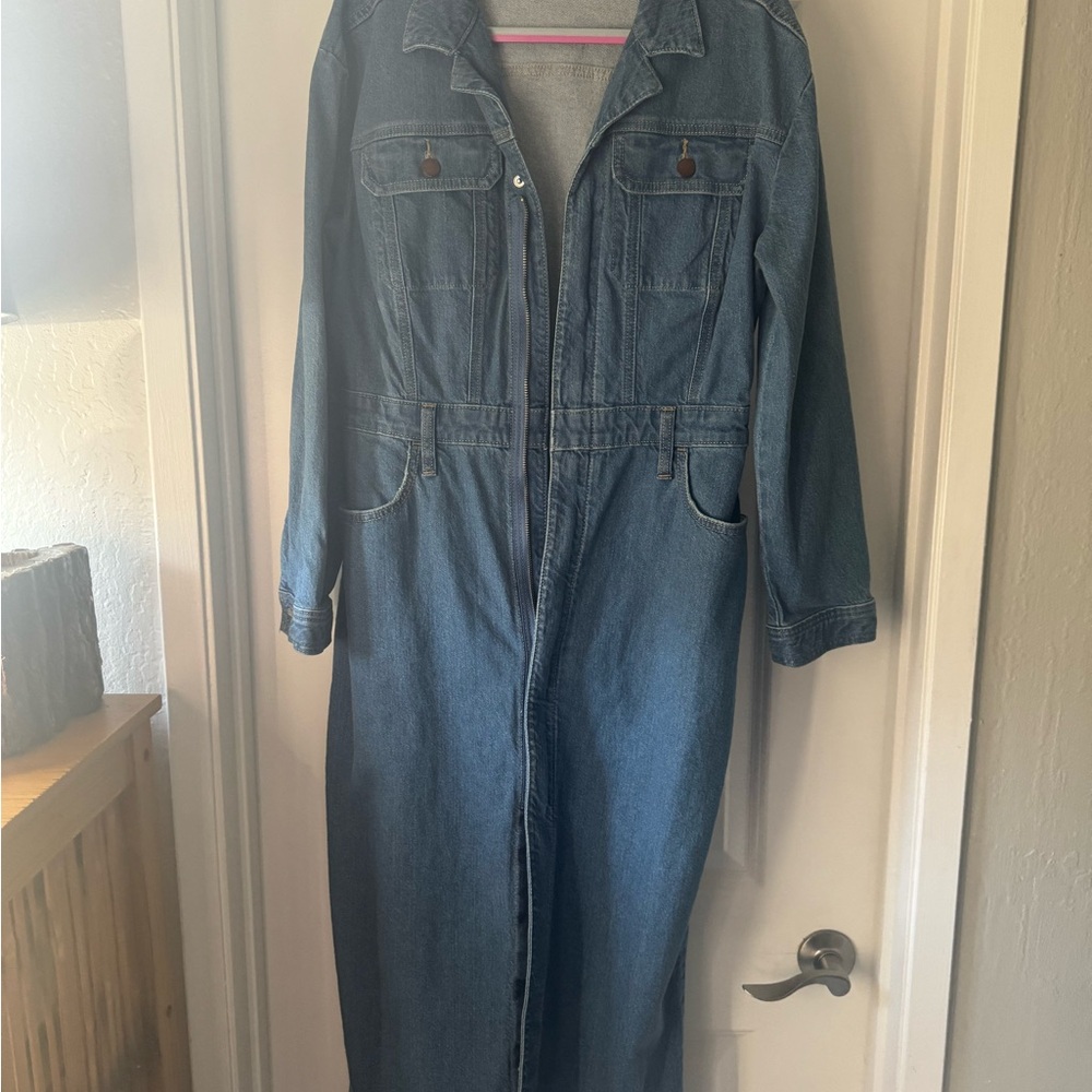 Classic Blue Denim Long Dress